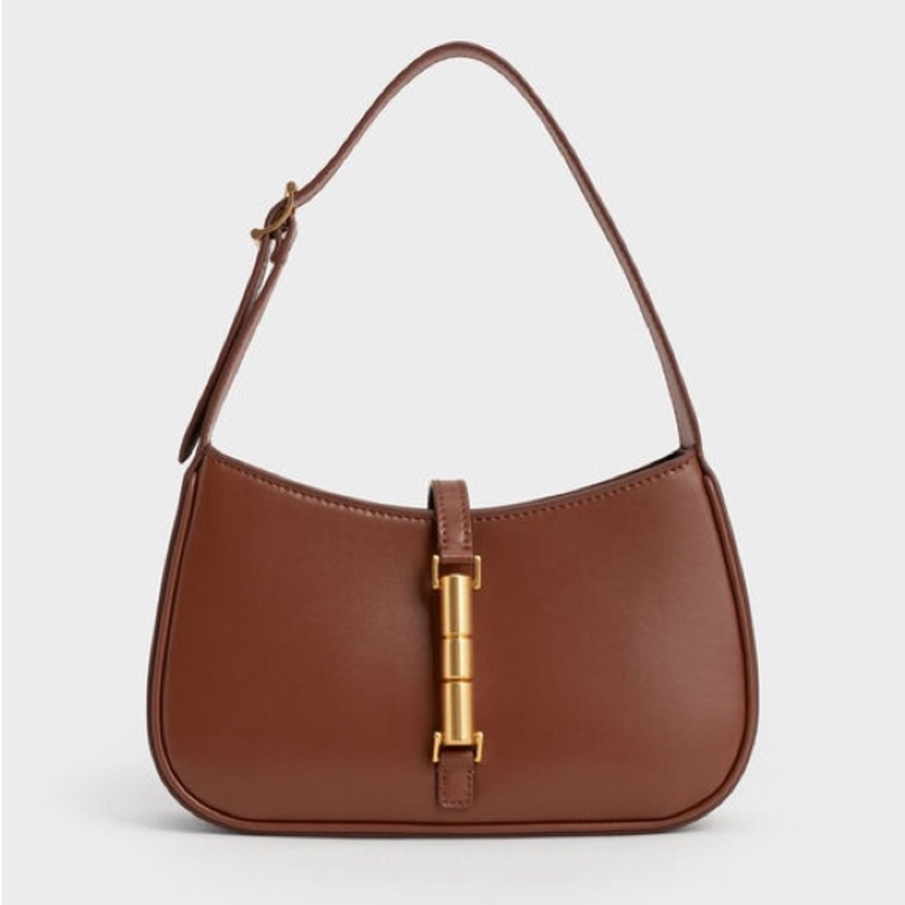 CHARLES & KEITH Cesia Metallic Accent Shoulder Bag